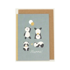 Ava & Yves Glückwunschkarte Geburt 'Hurra' Panda