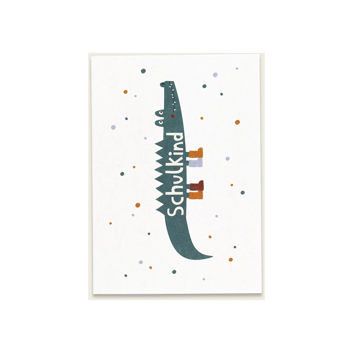Ava & Yves Glückwunschkarte 'Schulkind' Krokodil 1 Ava & Yves Glückwunschkarte 'Schulkind' Krokodil