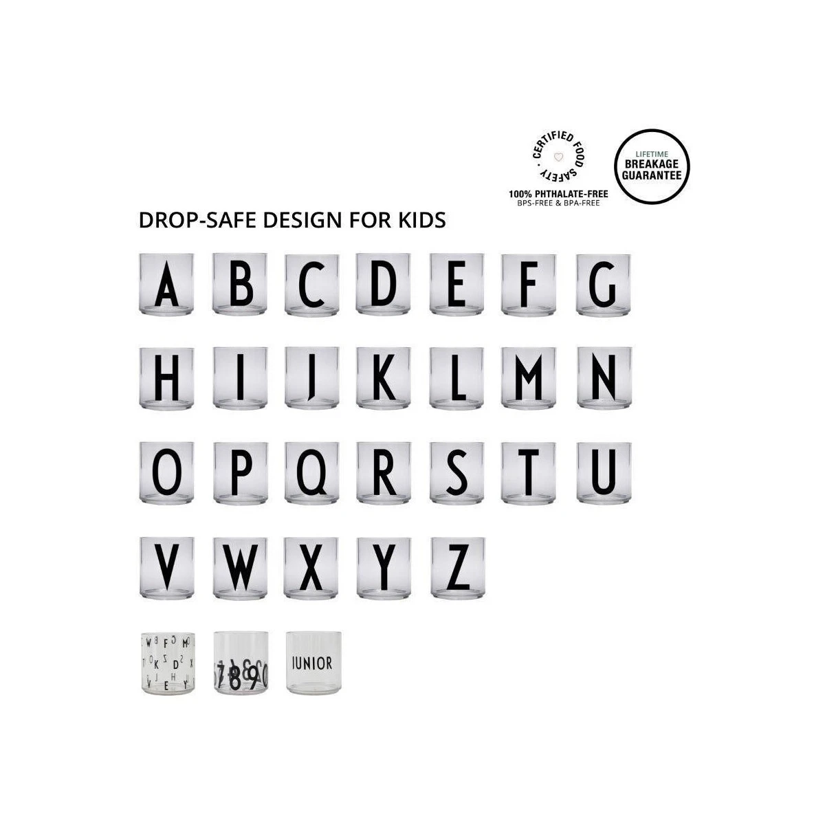 Design Letters Kinderglas Mit Buchstaben Tritan 2 Design Letters Kinderglas Mit Buchstaben Tritan – Bild 2