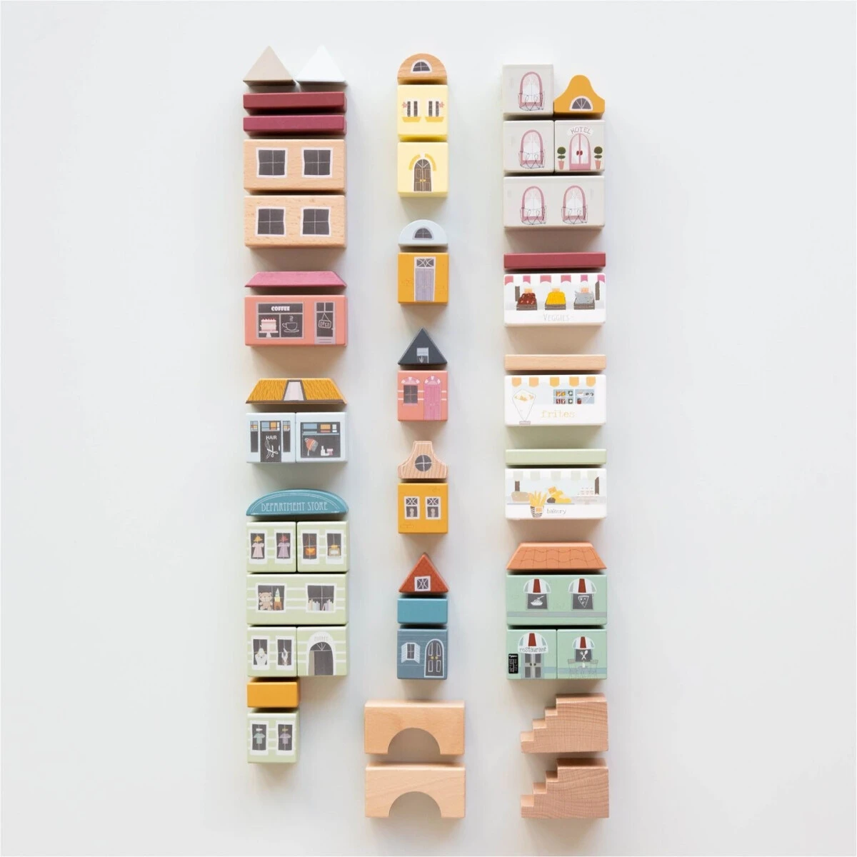 Little Dutch Eisenbahn-Erweiterungsset: Bauklötze Häuser FSC-Holz 2 Little Dutch Eisenbahn-Erweiterungsset: Bauklötze Häuser FSC-Holz – Bild 2