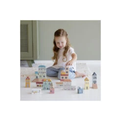 Little Dutch Eisenbahn-Erweiterungsset: Bauklötze Häuser FSC-Holz