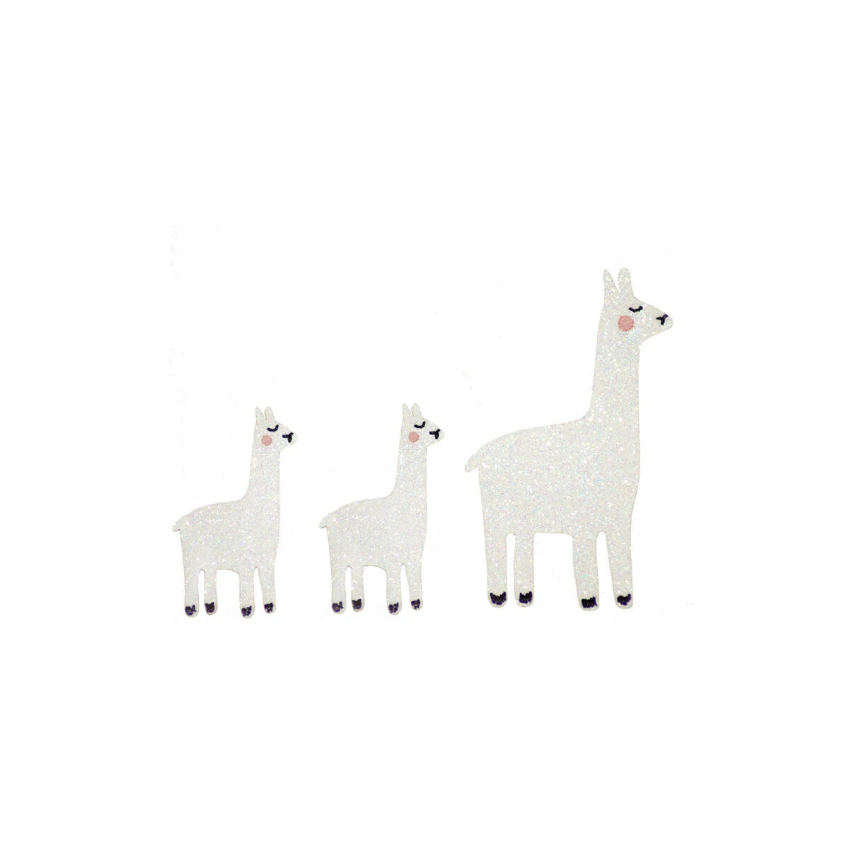 Fabfabstickers Klebesticker Glitter Lamas 1 Fabfabstickers Klebesticker Glitter Lamas