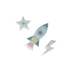Fabfabstickers Klebesticker Rocket Reflektierend