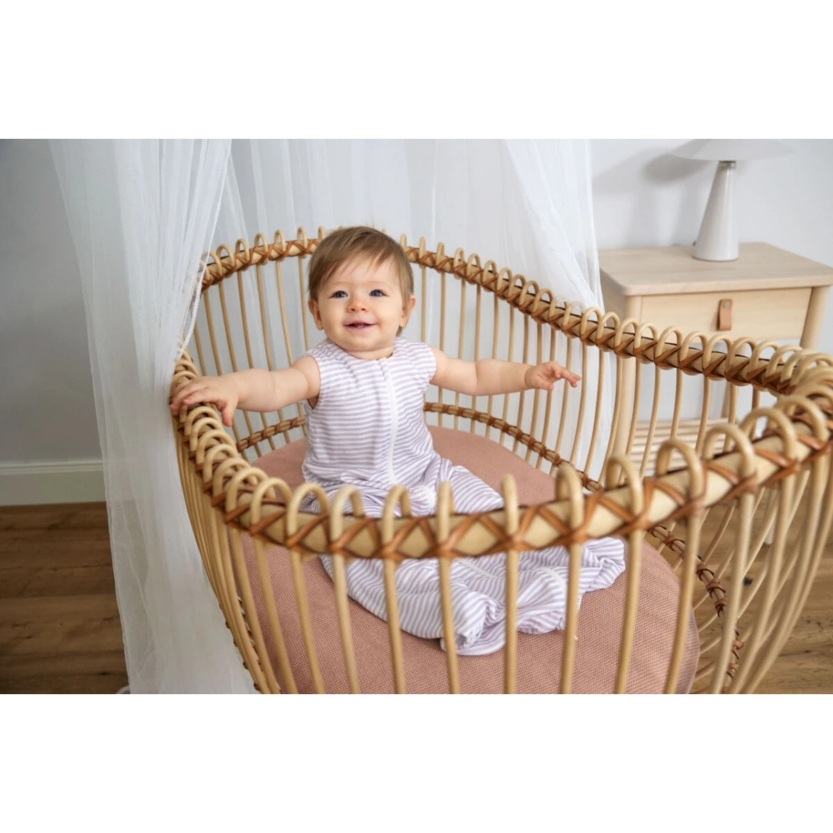 LÄSSIG Lässig Kugelschlafsack Tencel 0,5 TOG Streifen 2 LÄSSIG Lässig Kugelschlafsack Tencel 0,5 TOG Streifen – Bild 2