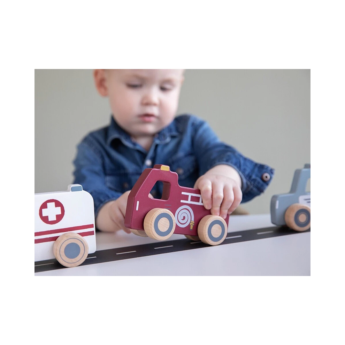 Little Dutch 3 Einsatzfahrzeuge Aus Holz 1 Little Dutch 3 Einsatzfahrzeuge Aus Holz