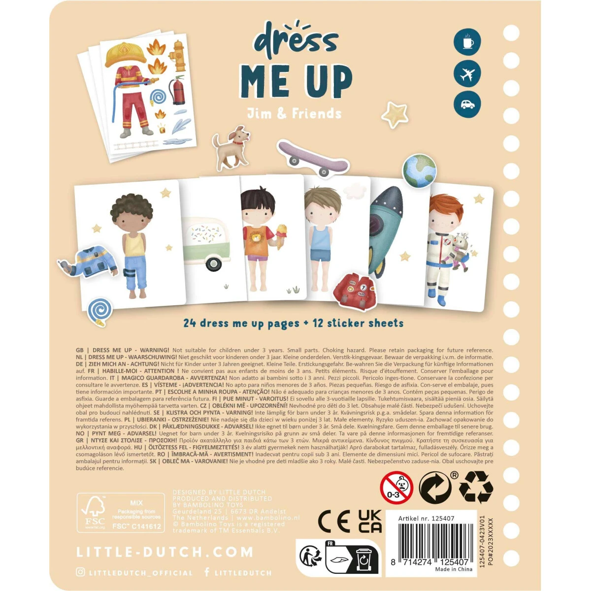 Little Dutch Stickerbuch Dress Me Up Jim & Friends 3 Little Dutch Stickerbuch Dress Me Up Jim & Friends – Bild 3