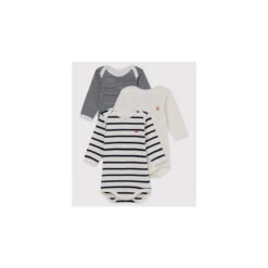 Petit Bateau Langarmbody Bio 3er Set Maritim