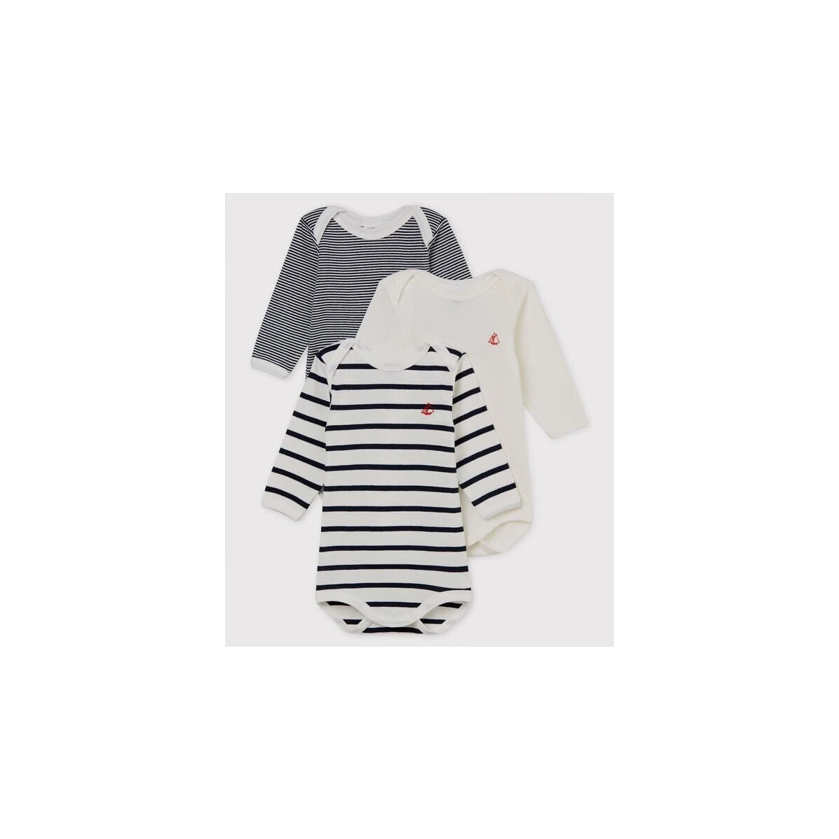 Petit Bateau Langarmbody Bio 3er Set Maritim 1 Petit Bateau Langarmbody Bio 3er Set Maritim